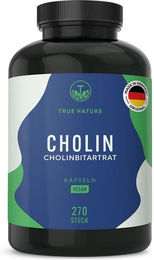 TRUE NATURE Cholin Kapseln vegan laktosefrei glutenfrei 270 Stück – Bild 1 von 7
