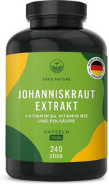 TRUE NATURE Johanniskraut Kapseln vegan und glutenfrei, 240 Kapseln – Bild 1 von 4