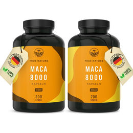 TRUE NATURE Maca Gold Gelber Maca Extrakt Hochdosiert 400 mg Kapseln Vegan Glutenfrei Laktosefrei 400 Stück – Bild 1 von 3