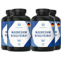 Produktbild von TRUE NATURE® Magnesium Kapseln mit Magnesium Bisglycinat vegan laktosefrei glutenfrei für Sportler