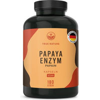 Produktbild von TRUE NATURE® Papain Kapseln mit Papain Extrakt, vegan, laktosefrei und glutenfrei, 180 Kapseln