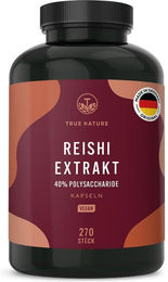 TRUE NATURE® Reishi Pilz Extrakt Kapseln - Vegan, Laktosefrei und Glutenfrei – Bild 1 von 2