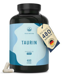 TRUE NATURE Taurin Kapseln vegan laktosefrei glutenfrei 480 Kapseln – Bild 1 von 7