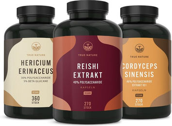 TRUE NATURE® Vitalpilz Power Kräuter-Komplex Kapseln vegan glutenfrei laktosefrei – Bild 1 von 2