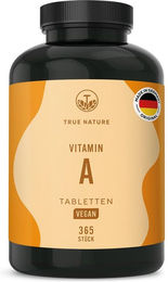 TRUE NATURE® Vitamin A Tabletten vegan laktosefrei und glutenfrei – Bild 1 von 2
