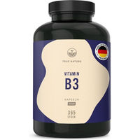 Produktbild von TRUE NATURE® Vitamin B3 Niacin Kapseln - Vegan, Laktosefrei & Glutenfrei
