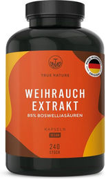 TRUE NATURE Weihrauch Kapseln mit Boswellia Serrata Extrakt vegan laktosefrei glutenfrei – Bild 1 von 3