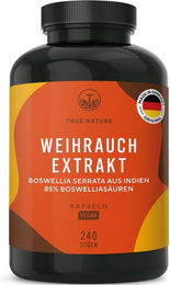 TRUE NATURE® Weihrauch Kapseln mit Boswellia Serrata Extrakt, vegan, laktosefrei und glutenfrei, 120 Kapseln – Bild 1 von 4