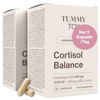 Produktbild von TummyTox Cortisol Balance Vegan Ashwagandha 600 mg Rhodiola Rosea Magnesium 120 Kapseln