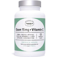 Produktbild von Twardy Eisen 15 mg mit Vitamin C Kapseln vegan für Frauen, Schwangere und Stillende, 60 Kapseln