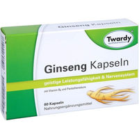 Produktbild von Twardy Ginseng Kapseln 60 Stück glutenfrei und laktosefrei
