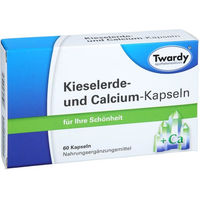 Produktbild von Twardy Kieselerde + Calcium Kapseln glutenfrei und laktosefrei 60 Stück