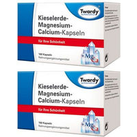 Produktbild von Twardy Kieselerde Magnesium Calcium Kapseln glutenfrei und laktosefrei