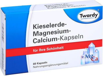 Twardy Kieselerde Magnesium Calcium Mineralstoff-Komplex Kapseln glutenfrei und laktosefrei für Erwachsene und Kinder 60 Stück – Bild 1 von 1