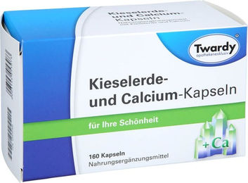 Twardy Kieselerde und Calcium Kapseln glutenfrei und laktosefrei 160 Stück – Bild 1 von 2