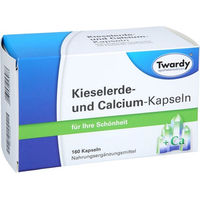 Produktbild von Twardy Kieselerde und Calcium Kapseln glutenfrei und laktosefrei 160 Stück