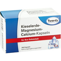 Produktbild von Twardy Mineralstoff-Komplex Kieselerde Magnesium Calcium Kapseln glutenfrei und laktosefrei 160 Stück