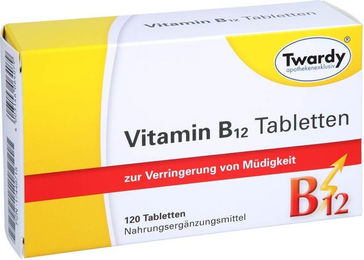 Twardy Vitamin B12 Tabletten glutenfrei und laktosefrei 120 Stück – Bild 1 von 1