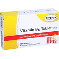 Produktbild von Twardy Vitamin B12 Tabletten glutenfrei und laktosefrei 120 Stück