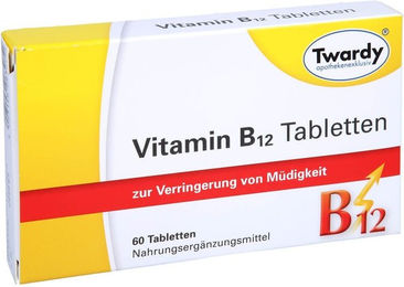 Twardy Vitamin B12 Tabletten glutenfrei und laktosefrei 60 Stück – Bild 1 von 1