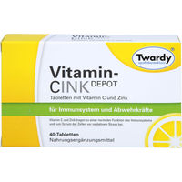 Produktbild von Twardy Vitamin C und Zink Depot Tabletten 40 Stück