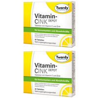 Produktbild von Twardy Vitamin C Zink Depot Tabletten glutenfrei und laktosefrei