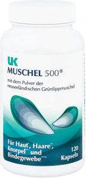 UK Naturprodukte Grünlippmuschel Kapseln mit Vitamin C, Vitamin E und Zink, 500 Kapseln – Bild 1 von 3