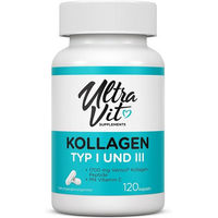 Produktbild von UltraVit Collagen Typ I & III Kapseln mit Rindercollagen 120 Kapseln