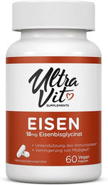 UltraVit Eisen Bisglycinat Kapseln vegan 60 Stück – Bild 1 von 1