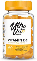 UltraVit Vitamin D3 Gummis für Erwachsene und Kinder laktosefrei und glutenfrei ohne Zusatzstoffe 60 Stück – Bild 1 von 1