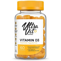 Produktbild von UltraVit Vitamin D3 Gummis für Erwachsene und Kinder laktosefrei und glutenfrei ohne Zusatzstoffe 60 Stück