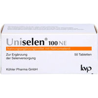 Produktbild von Uniselen Natriumselenit 100 µg Tabletten von Köhler Pharma GmbH 50 Stück glutenfrei laktosefrei ohne Zusatzstoffe für Erwachsene Schwangere und Stillende