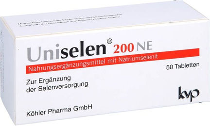 Uniselen Natriumselenit 200 NE Tabletten von Köhler Pharma GmbH 50 Stück für Erwachsene, Schwangere und Stillende – Bild 1 von 1