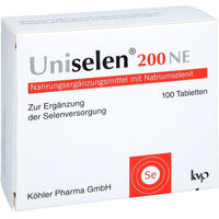 Produktbild von Uniselen Natriumselenit Tabletten 200 µg von Köhler Pharma GmbH für Erwachsene, Schwangere und Stillende, 100 Stück