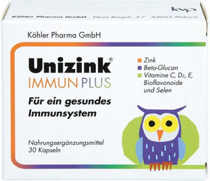 Unizink Immun Plus Kapseln vegetarisch glutenfrei laktosefrei für Erwachsene und Sportler 30 Stück – Bild 1 von 1