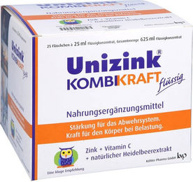 Unizink Kombikraft Köhler Pharma Zink Citrat Flüssig 625 ml glutenfrei laktosefrei ohne Zusatzstoffe – Bild 1 von 1