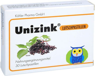 Unizink Lutschtabletten von Köhler Pharma mit Citrat 30 Stück – Bild 1 von 2