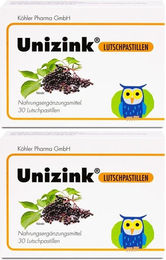Unizink Lutschtabletten von Köhler Pharma mit Zinkcitrat 30 mg 30 Stück – Bild 1 von 1