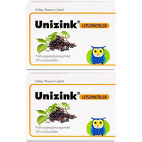 Produktbild von Unizink Lutschtabletten von Köhler Pharma mit Zinkcitrat 30 mg 30 Stück