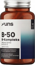 UNS B-50 B-Komplex Vitamin-Komplex vegan ohne Zusatzstoffe 90 Kapseln – Bild 1 von 2