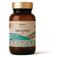 Produktbild von UNUVI Melatonin 1 mg vegetarische Kapseln ohne Zusatzstoffe 60 Stück