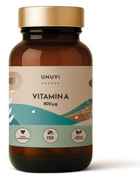 UNUVI Vitamin A 800 mcg vegane Kapseln 120 Stück ohne Zusatzstoffe – Bild 1 von 1