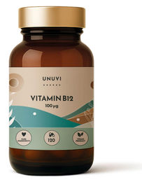 UNUVI Vitamin B12 Methylcobalamin 100 mcg Vegetarische Kapseln für Erwachsene 120 Stück – Bild 1 von 2