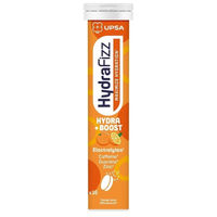Produktbild von Upsa Hydrafizz Boost Brausetabletten Orange ohne Zusatzstoffe 16 Stück