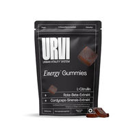 Produktbild von URVI Energy Gummies mit L-Citrullin, Rote-Bete-Extrakt, Cordyceps und Vitamin B2 – Vegan und Glutenfrei – 60 Stück