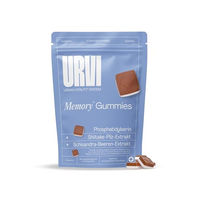 Produktbild von URVI Memory Gummies mit 500 mg Phosphatidylserin, Shiitake-Extrakt, Schisandra, Folat und Vitamin B12, zuckerarm und glutenfrei, 60 Stück