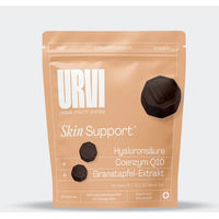 Produktbild von URVI® Skin Gummies Beauty-Kollagen-Kombi mit Hyaluronsäure, Coenzym Q10, Granatapfel und Multivitaminen vegan und glutenfrei