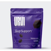 Produktbild von URVI Sleep Gummies mit Melatonin, GABA, Zitronenmelisse, Passionsblume, Lavendel und Baldrian vegan zuckerfrei glutenfrei