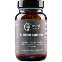 Produktbild von Valeo Vita Mineral Komplex All In One Zink Biotin Selen Kelp Braunalge Kapseln vegan ohne Zusatzstoffe für Erwachsene 90 Kapseln