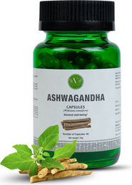 Vanan Ashwagandha Kapseln vegan ohne Zusatzstoffe 60 Stück – Bild 1 von 3